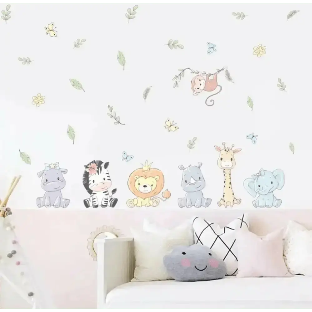 Cute Cartoon Animal Wallpaper Stickers for Baby Room - Easy do Wall do