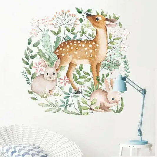 Deer and Bunny Wall Stickers for Charming Home Decor - Easy do Wall do