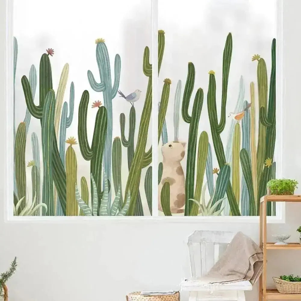 Desert Cactus and Wildlife Wallpaper Stickers for Nature - Inspired Decor - Easy do Wall do