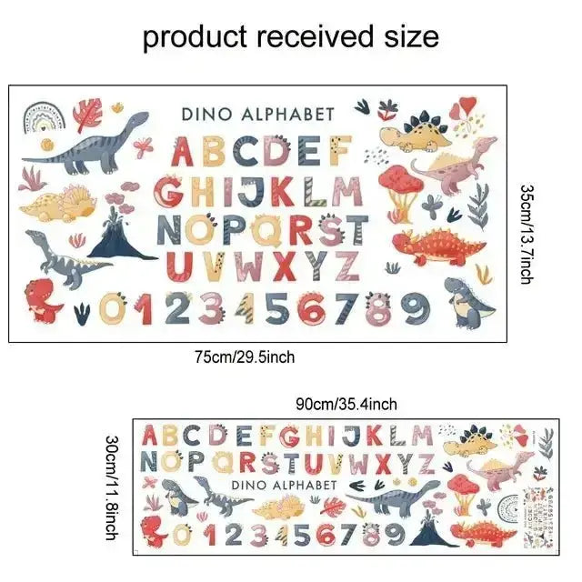 Dino Alphabet Wallpaper Stickers for Kids' Rooms - Easy do Wall do