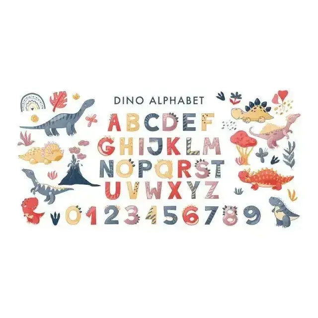 Dino Alphabet Wallpaper Stickers for Kids' Rooms - Easy do Wall do
