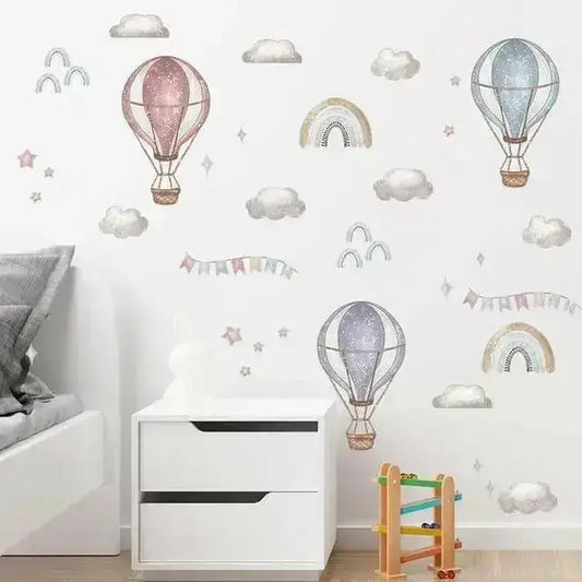 Dreamy Hot Air Balloon Wall Decals - Whimsical Kids’ Room Decor - Easy do Wall do