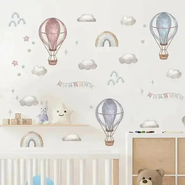 Dreamy Hot Air Balloon Wall Decals - Whimsical Kids’ Room Decor - Easy do Wall do