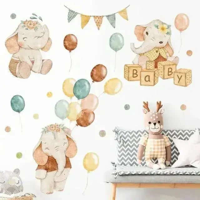Elephant Wall Stickers - Playful and Adorable Decor - Easy do Wall do