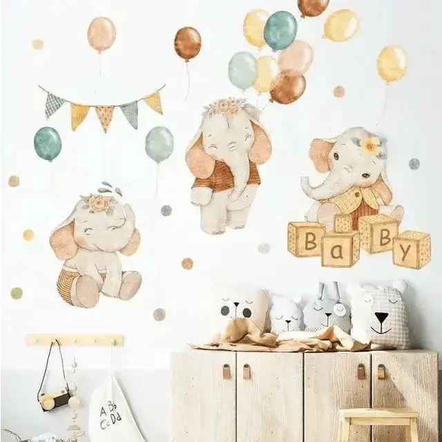 Elephant Wall Stickers - Playful and Adorable Decor - Easy do Wall do