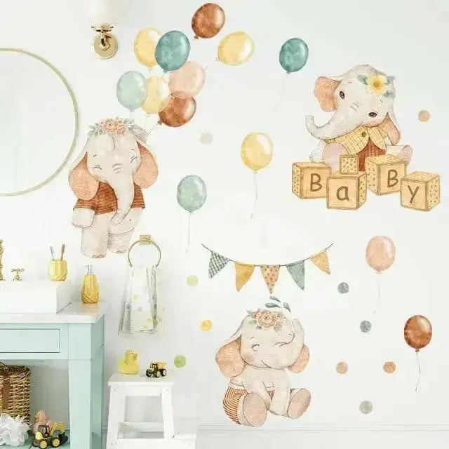 Elephant Wall Stickers - Playful and Adorable Decor - Easy do Wall do