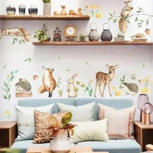 Enchanting Woodland Creatures Wallpaper Stickers for Kids - Easy do Wall do