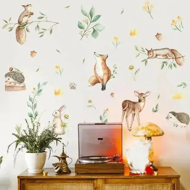 Enchanting Woodland Creatures Wallpaper Stickers for Kids - Easy do Wall do