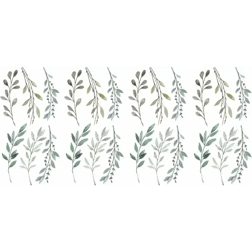 Eucalyptus Branch Wall Decals - Modern Botanical Decor - Easy do Wall do