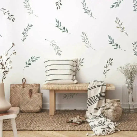 Eucalyptus Branch Wall Decals - Modern Botanical Decor - Easy do Wall do