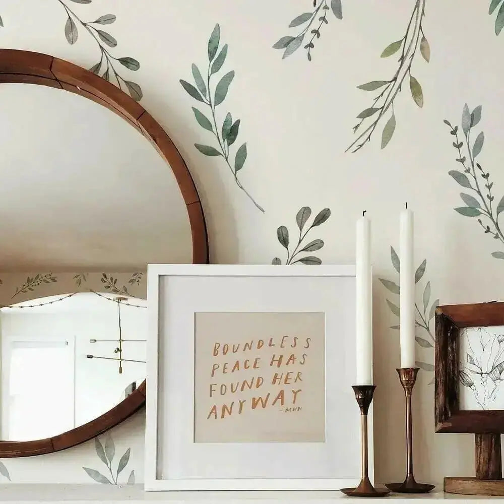Eucalyptus Branch Wall Decals - Modern Botanical Decor - Easy do Wall do