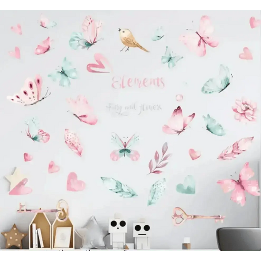 Fairy and Flowers Wall Sticker Set for Magical Spaces - Easy do Wall do