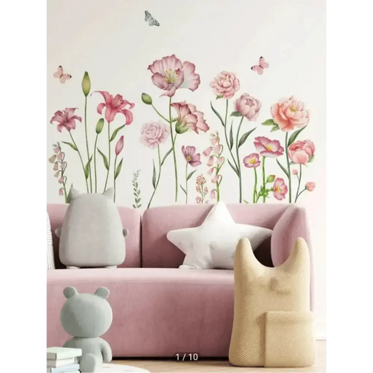 Floral Garden Wall Sticker for Elegant Spaces - Easy do Wall do
