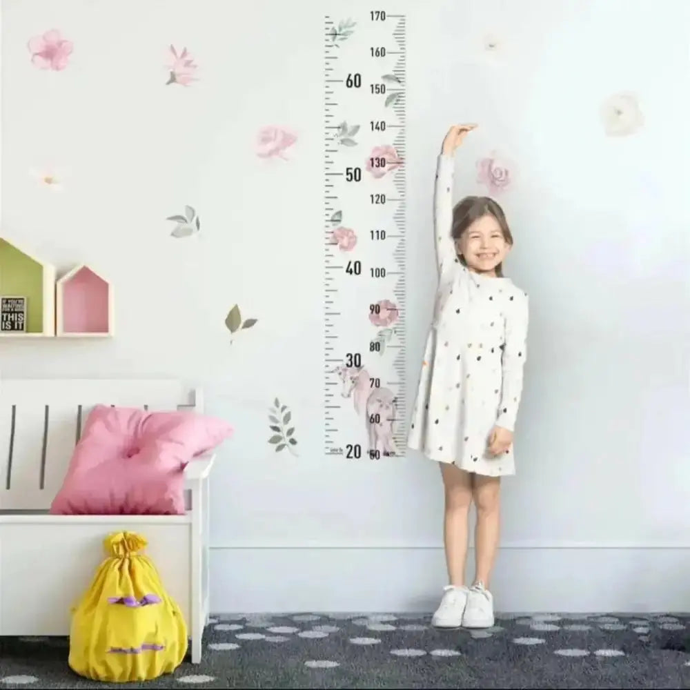 Floral Growth Chart Wall Decals - Elegant Kids' Room Decor - Easy do Wall do