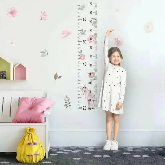 Floral Growth Chart Wall Decals - Elegant Kids' Room Decor - Easy do Wall do