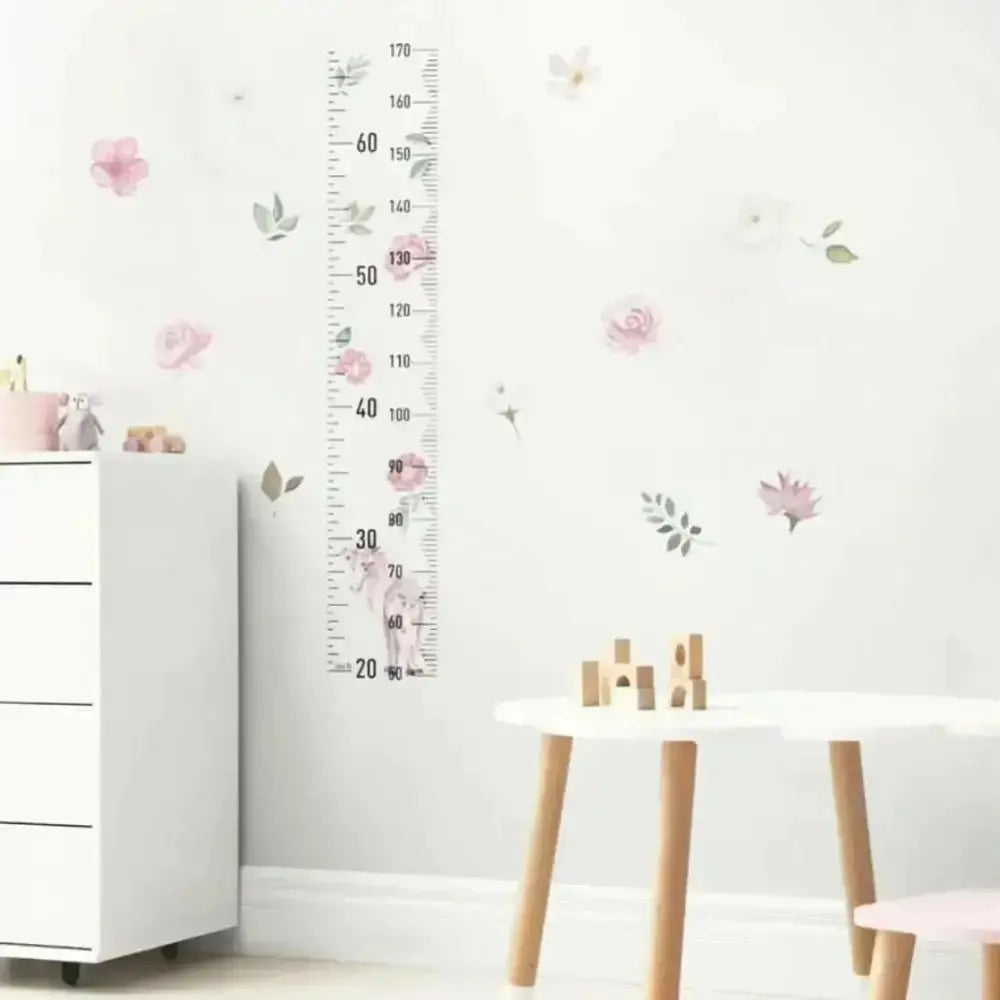 Floral Growth Chart Wall Decals - Elegant Kids' Room Decor - Easy do Wall do
