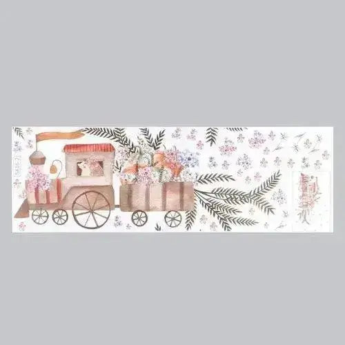 Floral Train Wall Sticker for Elegant Decor - Easy do Wall do