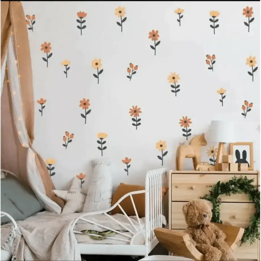 Floral Wall Sticker for Cheerful Decor - Easy do Wall do