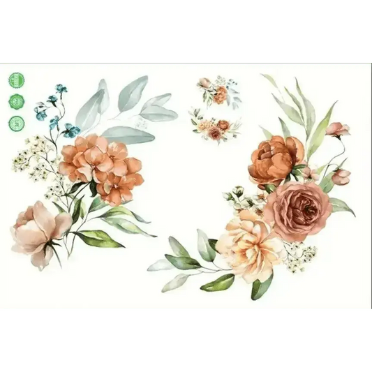 Floral Wreath Wallpaper Sticker - Nature - Inspired Decor - Easy do Wall do