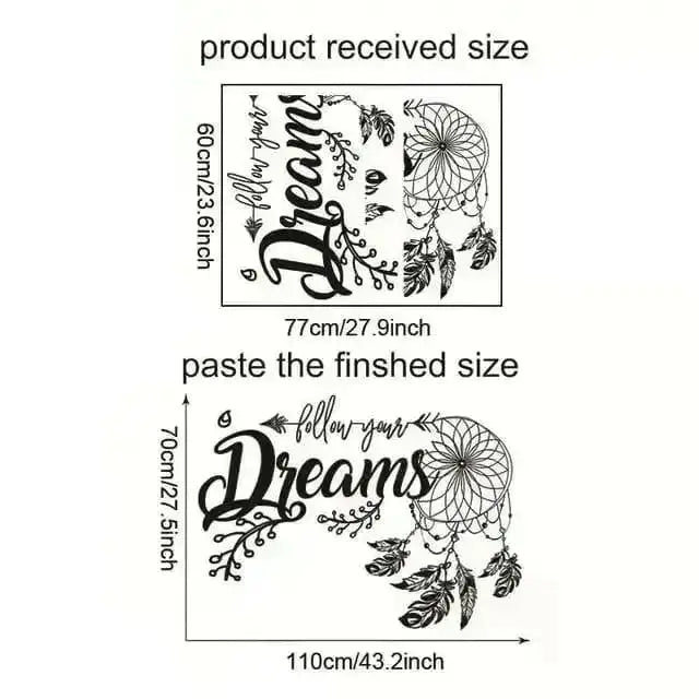 Follow Your Dreams Wall Sticker for Motivational Spaces - Easy do Wall do