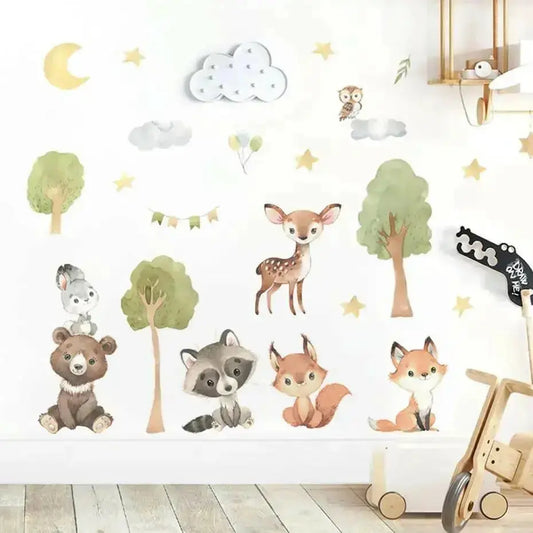 Forest Animals Nursery Wall Decals - Adorable Nature Decor - Easy do Wall do