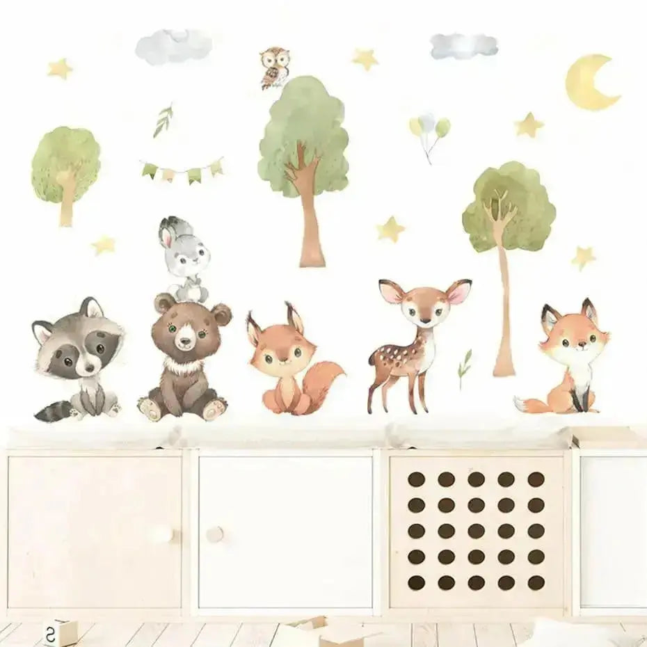 Forest Animals Nursery Wall Decals - Adorable Nature Decor - Easy do Wall do