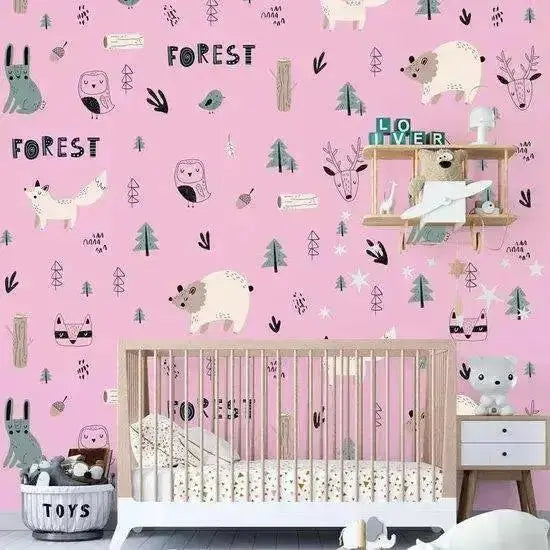 Forest Friends Wallpaper Stickers - Whimsical Nature Decor - Easy do Wall do