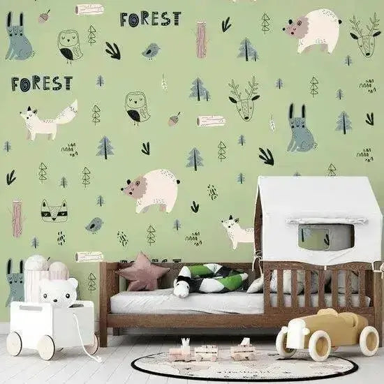 Forest Friends Wallpaper Stickers - Whimsical Nature Decor - Easy do Wall do