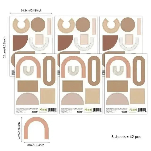 Geometric Shapes Wall Stickers for Modern Spaces - Easy do Wall do