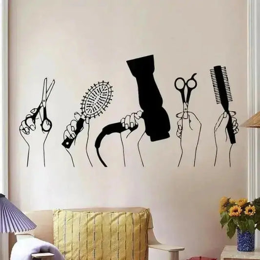 Hairdresser Tools Wall Sticker for Salons - Easy do Wall do