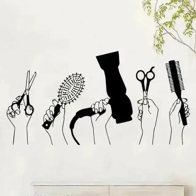 Hairdresser Tools Wall Sticker for Salons - Easy do Wall do