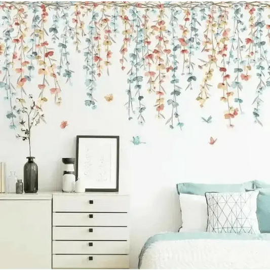 Hanging Floral Wall Stickers - Elegant Wall Stickers for Your Home - Easy do Wall do