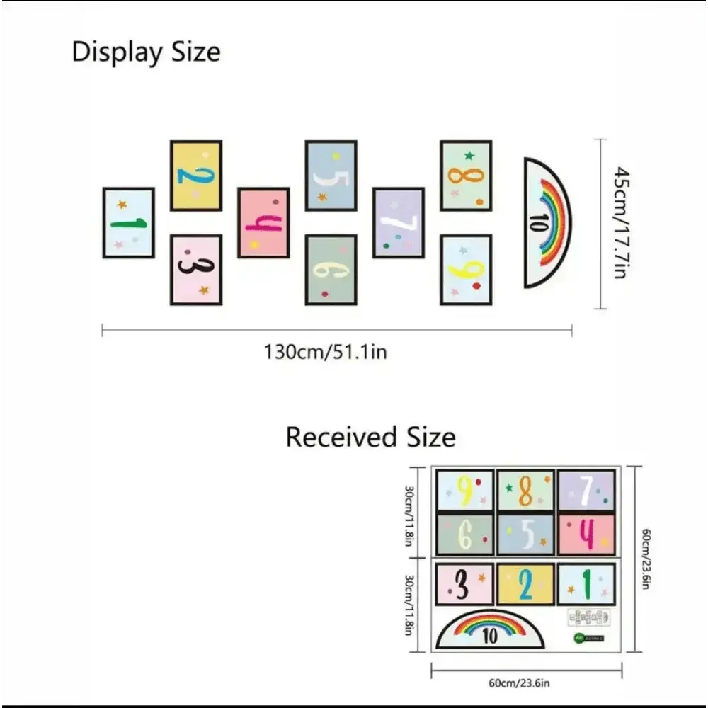 Hopscotch Rainbow Wall Stickers - Fun and Interactive Floor Decor - Easy do Wall do