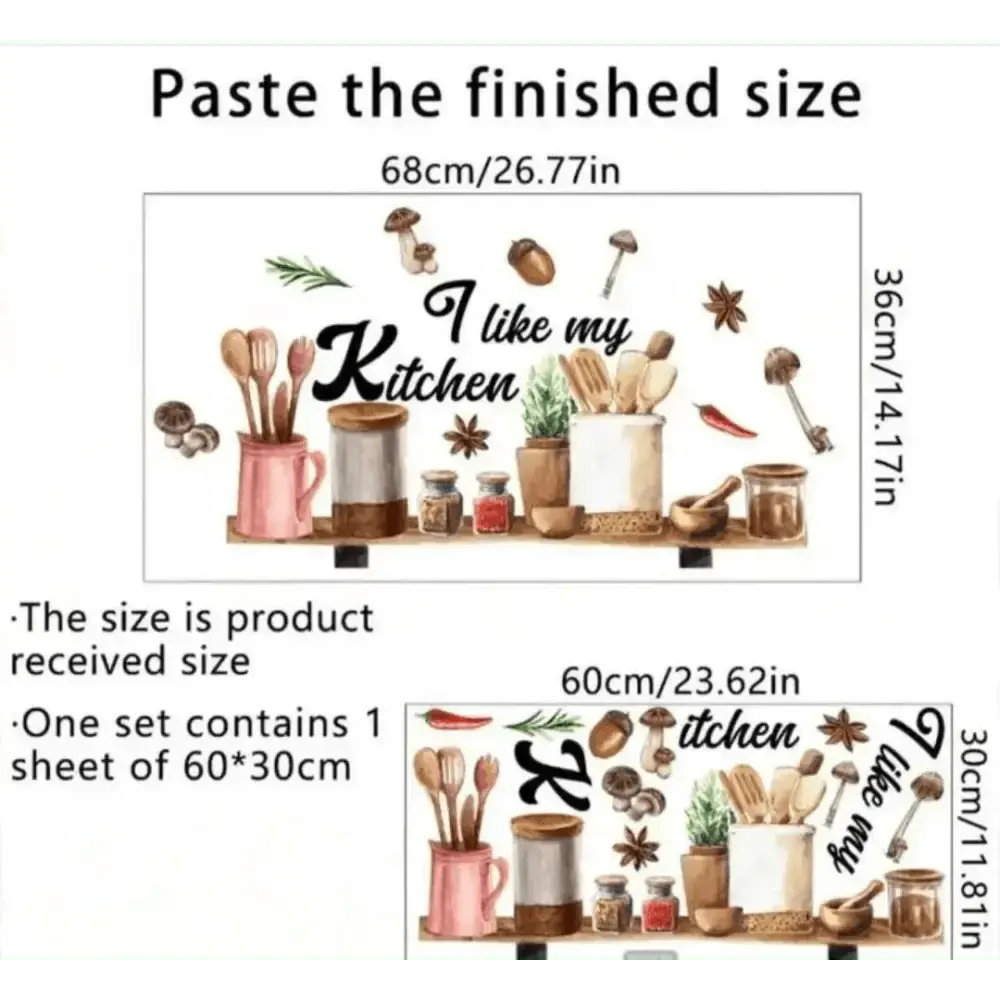 I Like My Kitchen Wall Stickers for Kitchen Spaces - Easy do Wall do