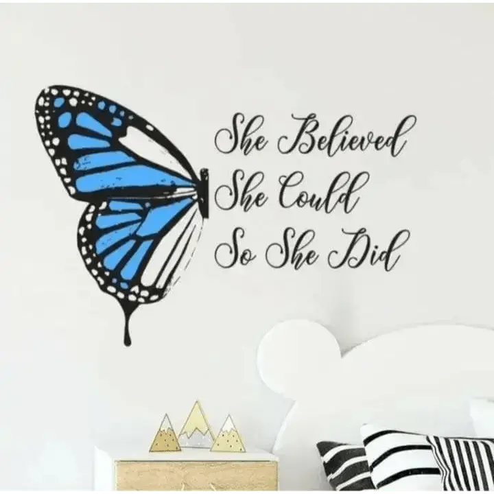 Inspirational Butterfly Wall Decal for Motivation - Easy do Wall do