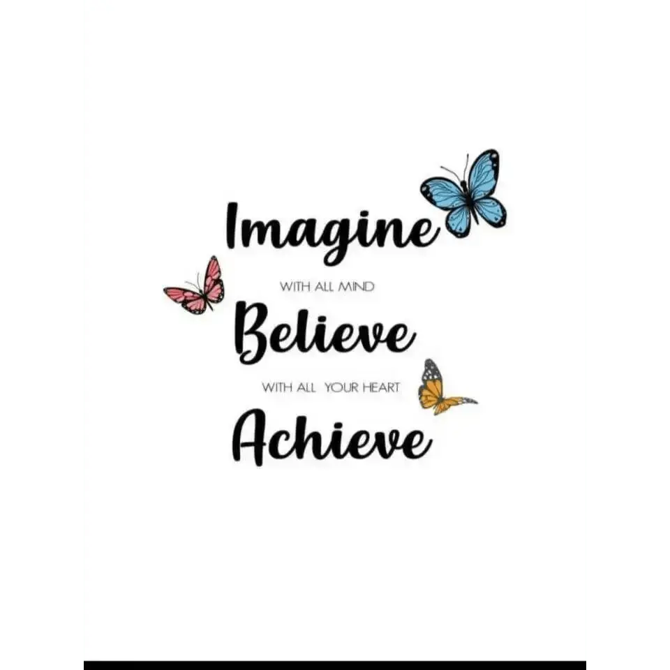 Inspirational Quote Wallpaper Stickers with Butterflies - Easy do Wall do