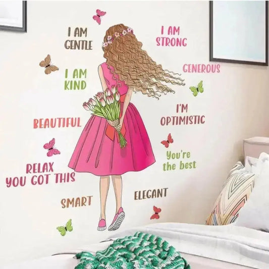 Inspiring Girl Wall Sticker for Motivational Decor - Easy do Wall do