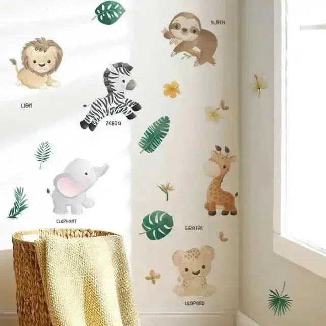 Jungle Animals Wall Stickers for Kids - Playful Room Decor - Easy do Wall do