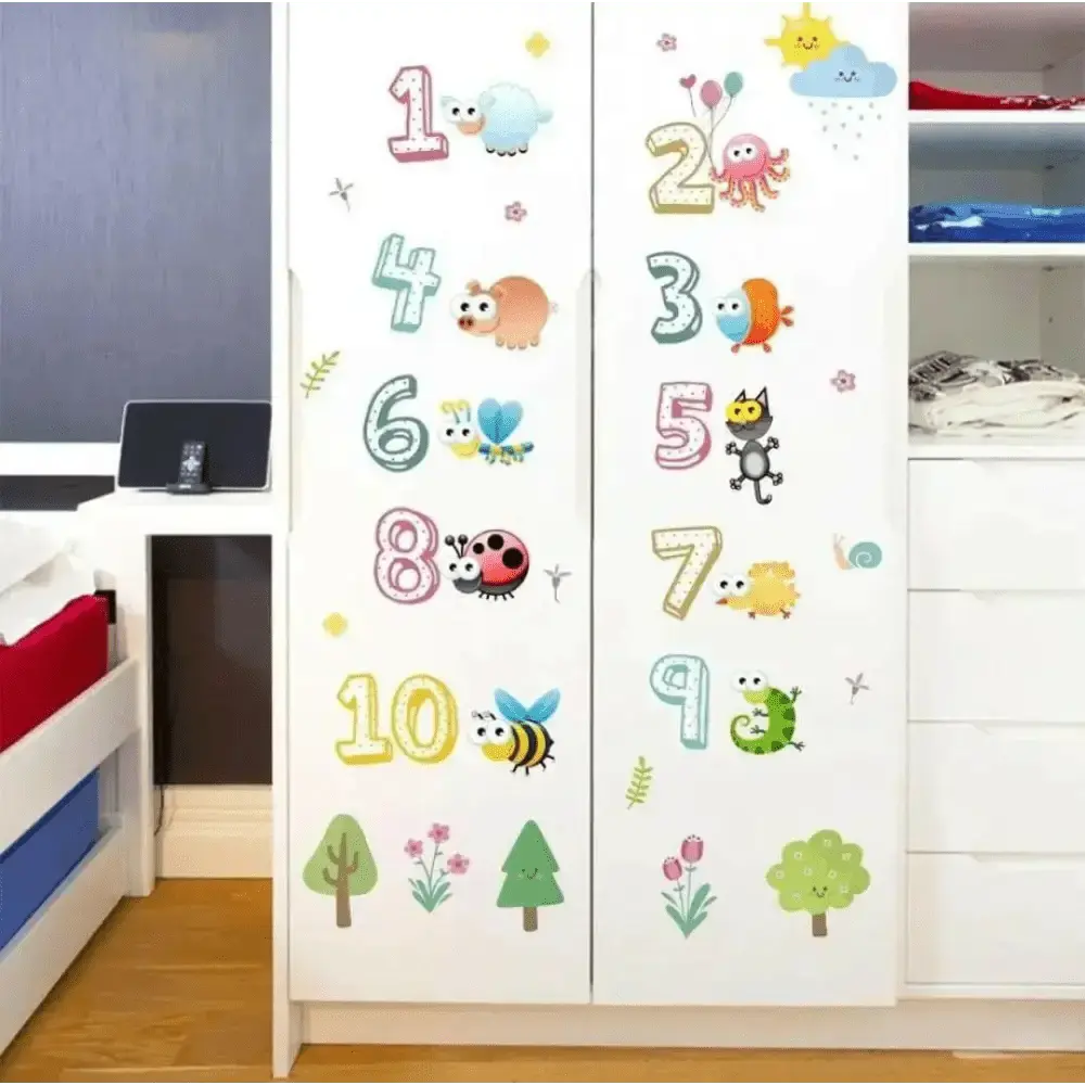 Kids' Number Wall Decals - Fun Learning Decor - Easy do Wall do
