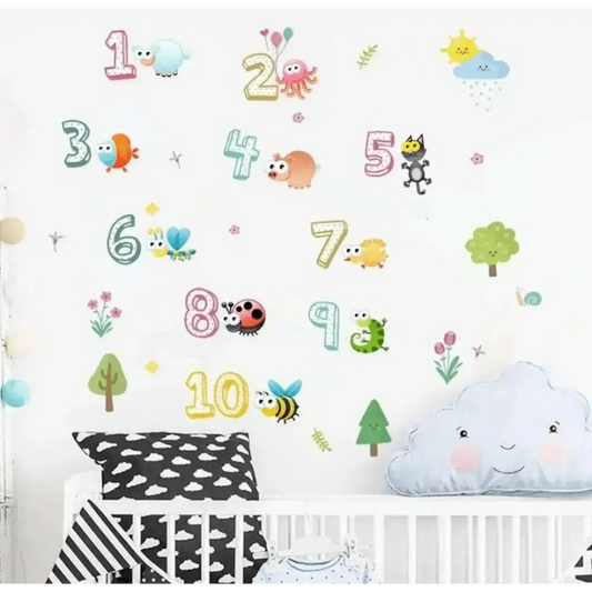 Kids' Number Wall Decals - Fun Learning Decor - Easy do Wall do