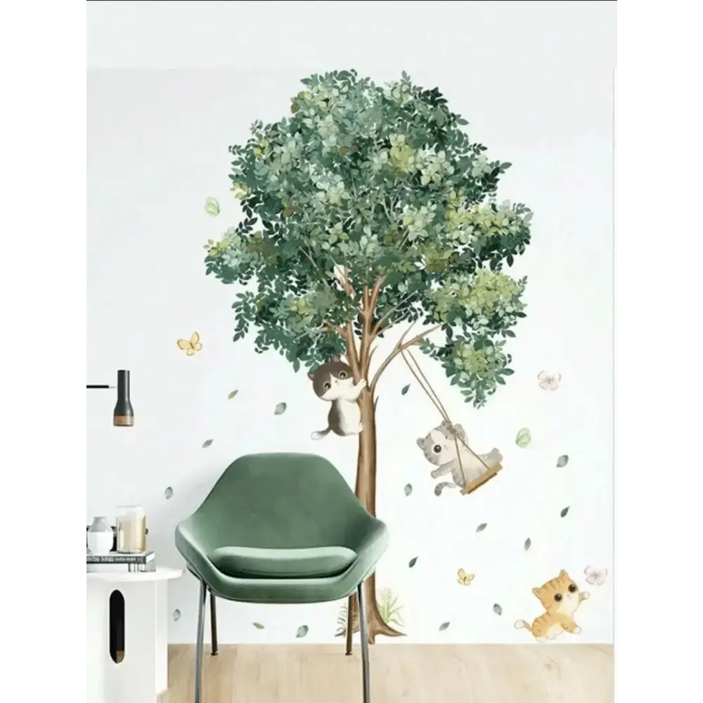 Kitten Tree Wall Stickers - Playful Decor for Your Home - Easy do Wall do