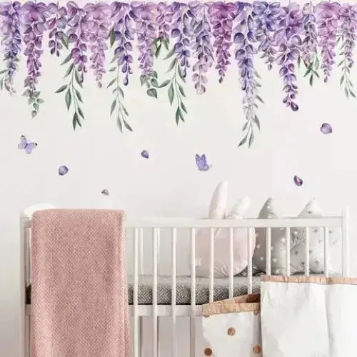 Lavender Vine Wallpaper Sticker - Elegant Floral Wall Decor - Easy do Wall do