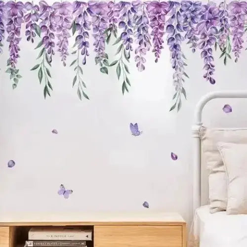 Lavender Vine Wallpaper Sticker - Elegant Floral Wall Decor - Easy do Wall do