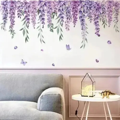 Lavender Vine Wallpaper Sticker - Elegant Floral Wall Decor - Easy do Wall do