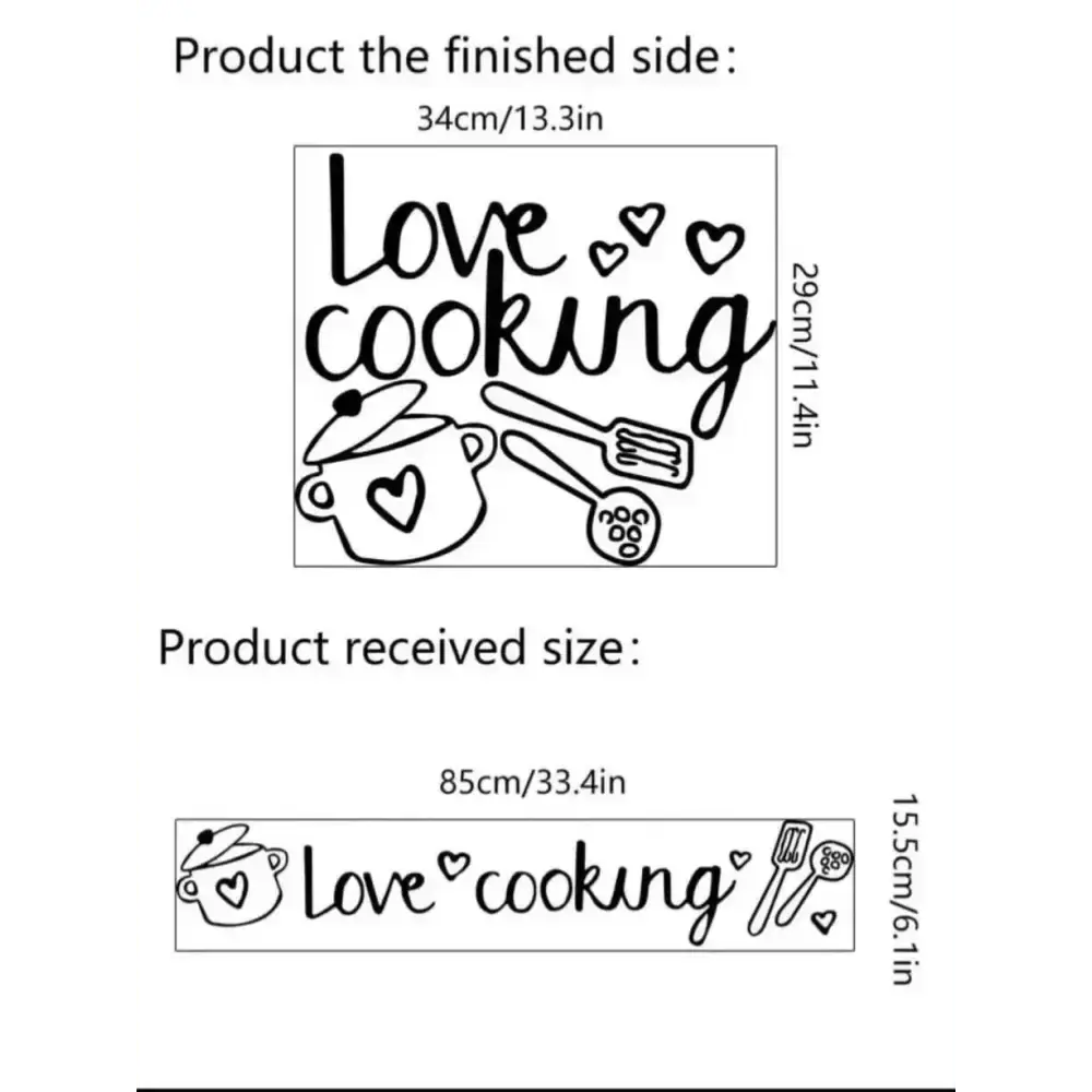 Love Cooking Kitchen Wall Sticker for Stylish Kitchens - Easy do Wall do