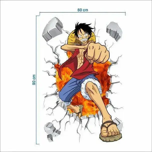 Luffy Wall Sticker for Anime Fans - Easy do Wall do