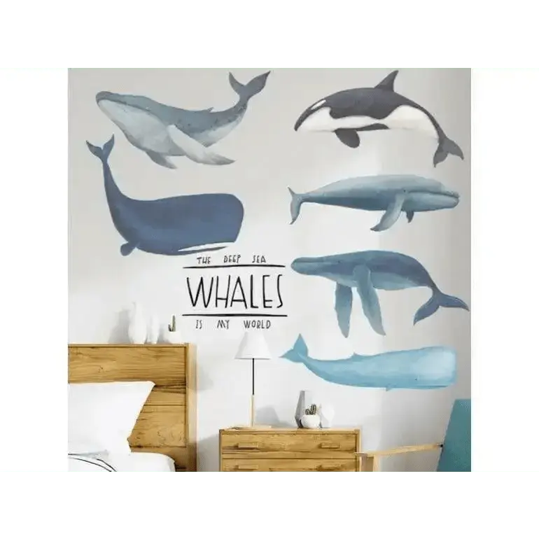Majestic Whales Wall Stickers - Ocean Elegance for Your Walls - Easy do Wall do