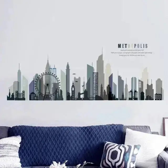 Metropolis Skyline Wall Sticker Lebanon - Modern Wall Decor - Easy do Wall do