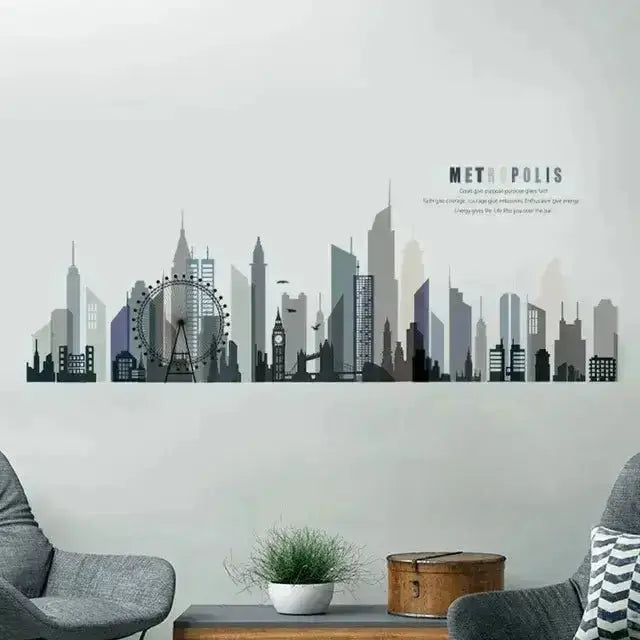 Metropolis Skyline Wall Sticker Lebanon - Modern Wall Decor - Easy do Wall do