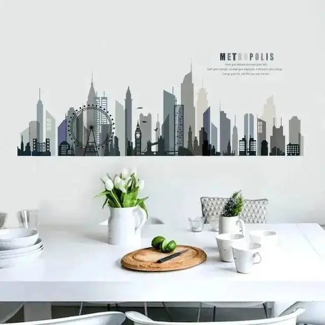 Metropolis Skyline Wall Sticker Lebanon - Modern Wall Decor - Easy do Wall do
